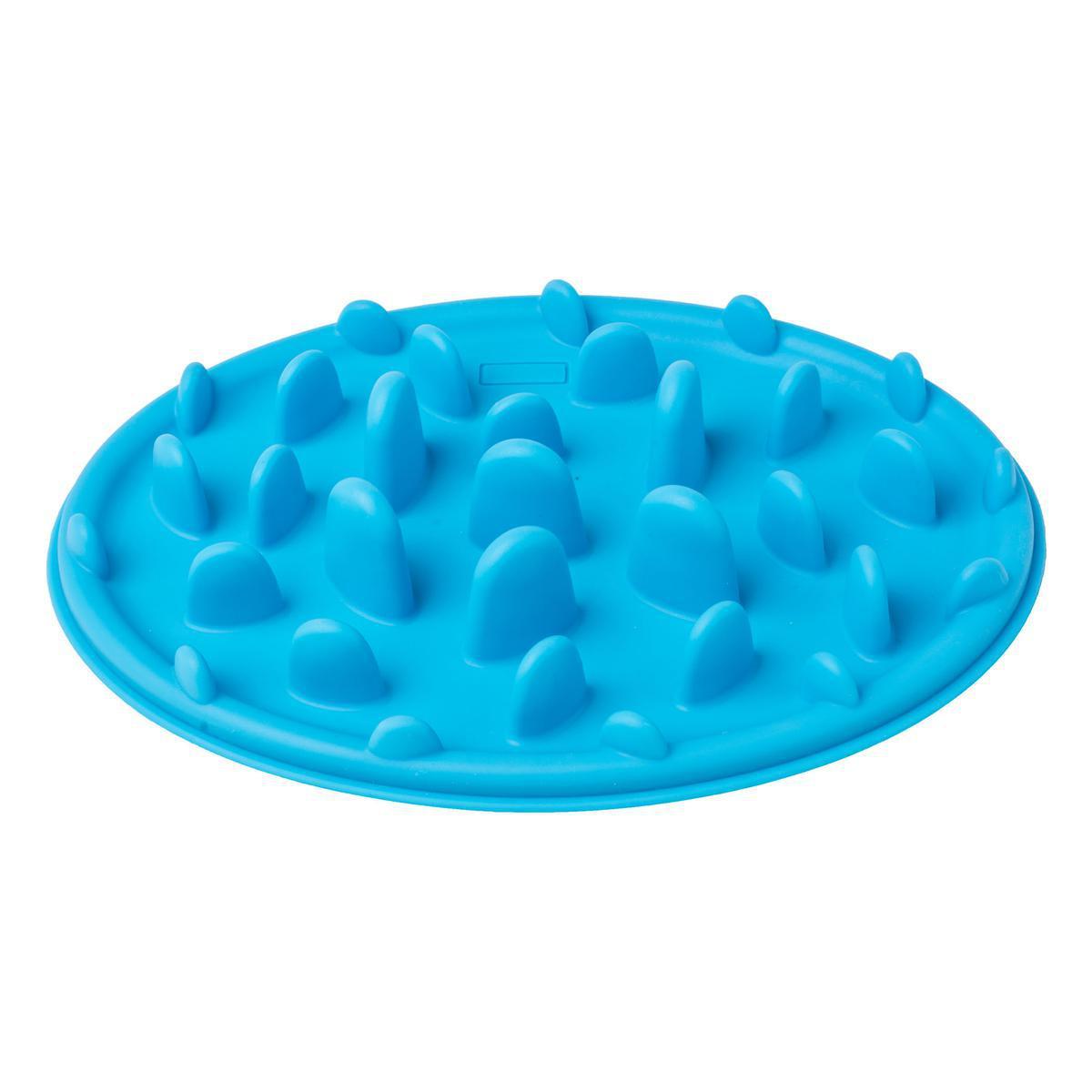 Gamelle anti-glouton - Plastique - 24 x 18 x H 3 cm - Bleu