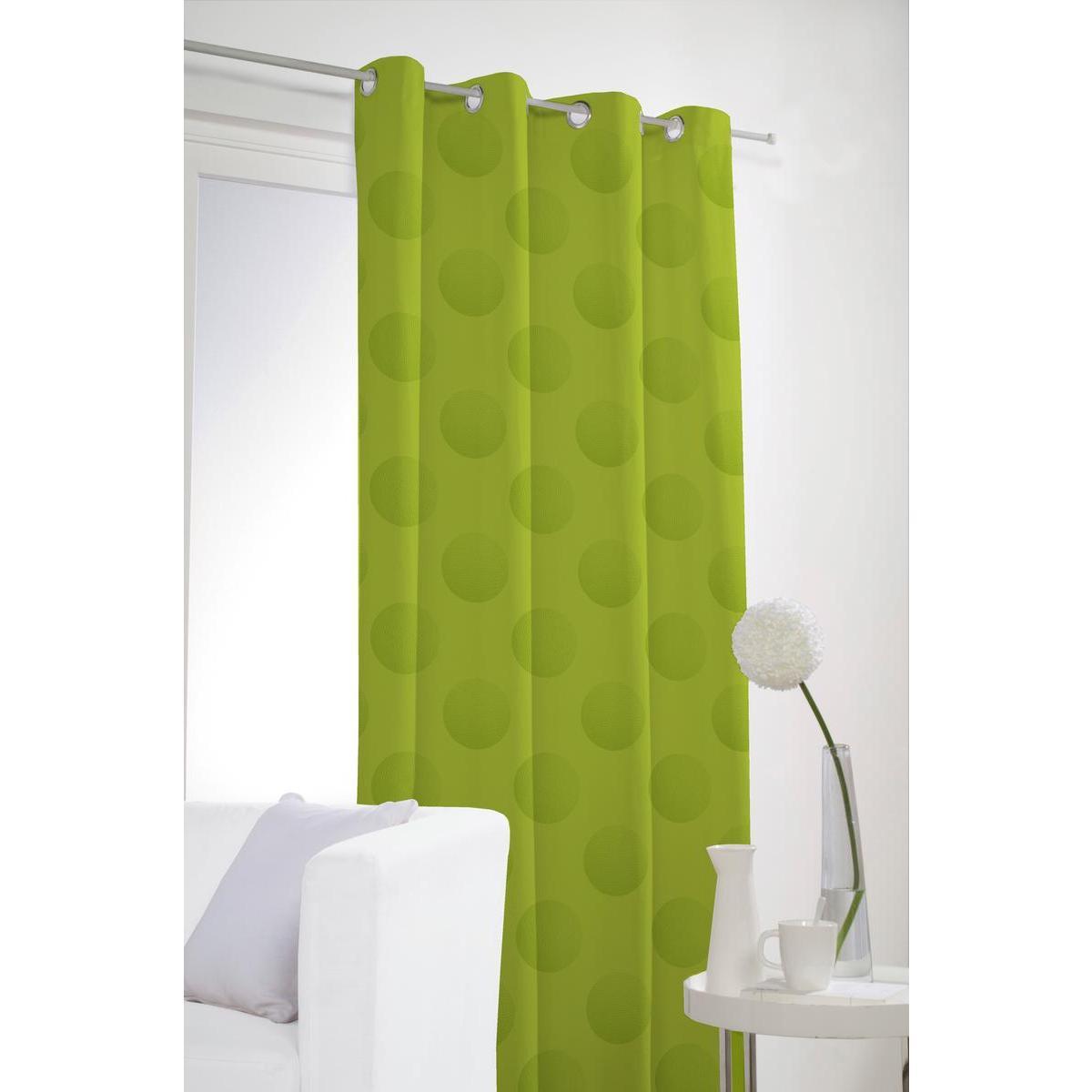 Rideau occultant - 100% polyester - 140 x 240 cm - Vert anis