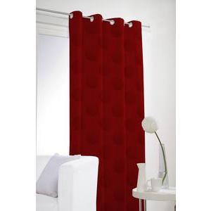 Rideau occultant - 100% polyester - 140 x 240 cm - Rouge
