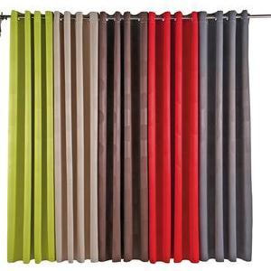Rideau occultant - 100% polyester - 140 x 240 cm - Rouge