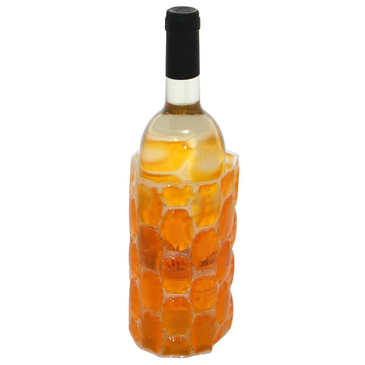 2 sacs rafraîchissants vin - PVC - 16 x 0,25 x H 21 cm - Blanc et orange
