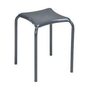 Tabouret carré - Métal et polypropylène - 34 x 34 x H 45 cm - Différents coloris