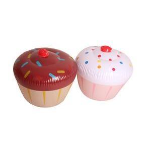 Cupcake gonflable - PVC - Ø 46 x H 45 cm - Multicolore