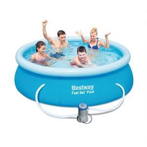 Piscine autoportante + pompe - PVC - Ø 244 x H 66 cm - Bleu