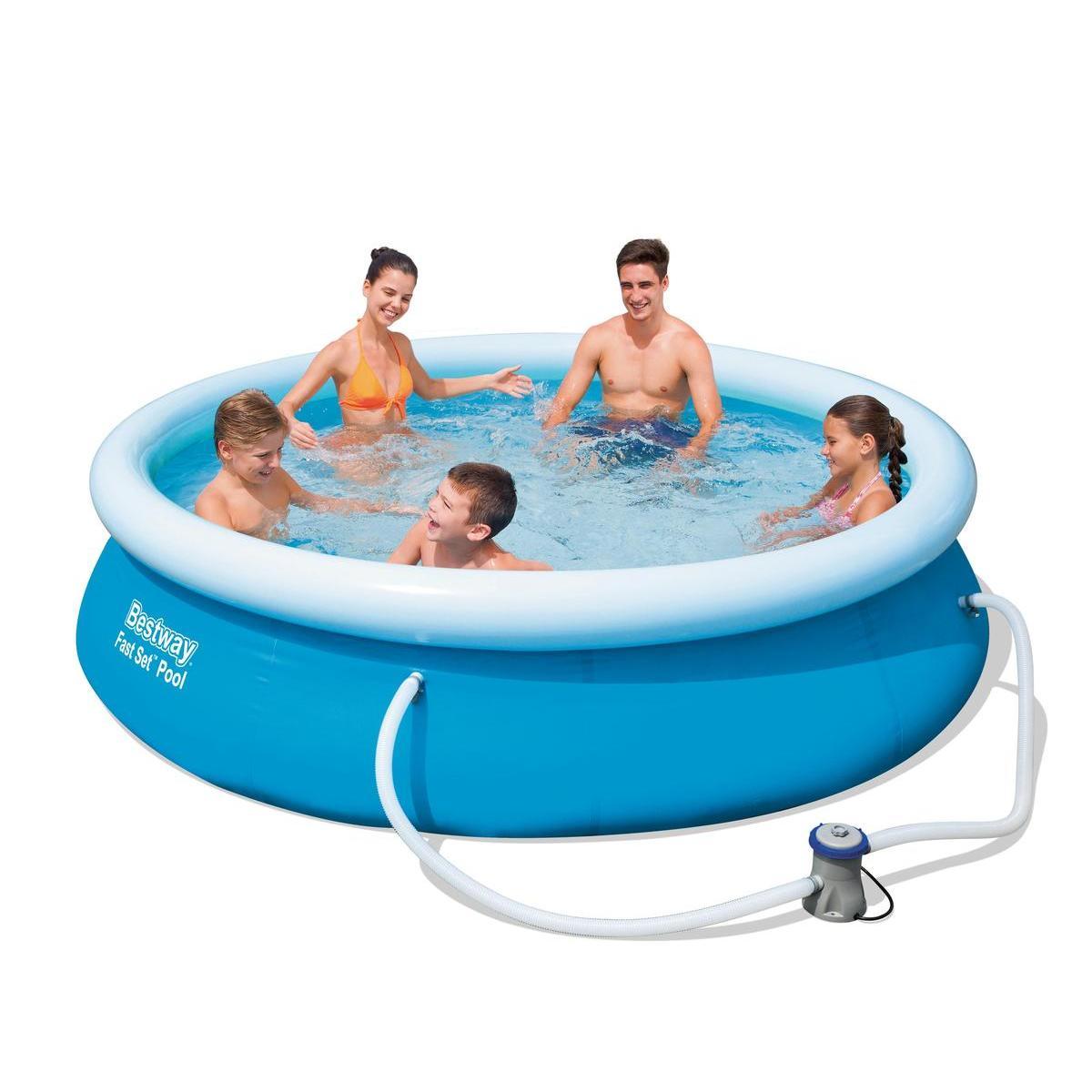 Piscine autoportante + pompe - PVC - Ø 305 x H 76 cm - Bleu