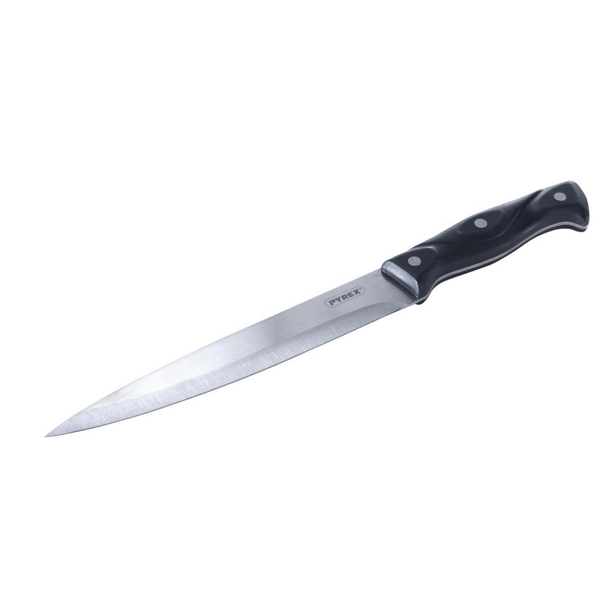 Couteau à découper - Acier inoxydable - 33 x 3 cm - Noir