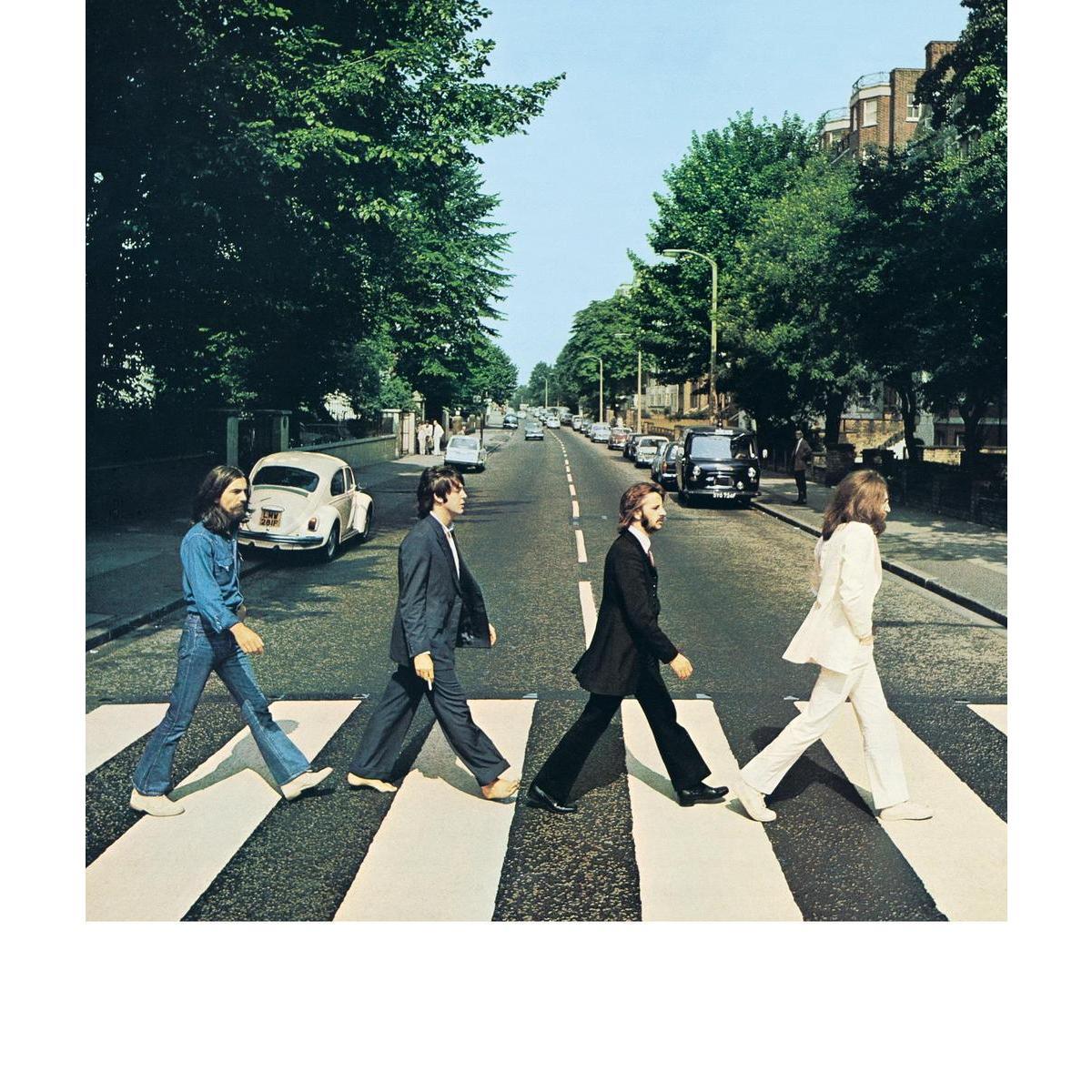 Toile Beatles Abbey Road - Bois et coton - 45 x 45 cm - Multicolore