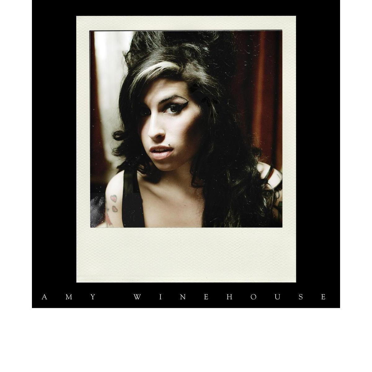 Toile Amy Winehouse - Bois et coton - 30 x 30 cm - Multicolore