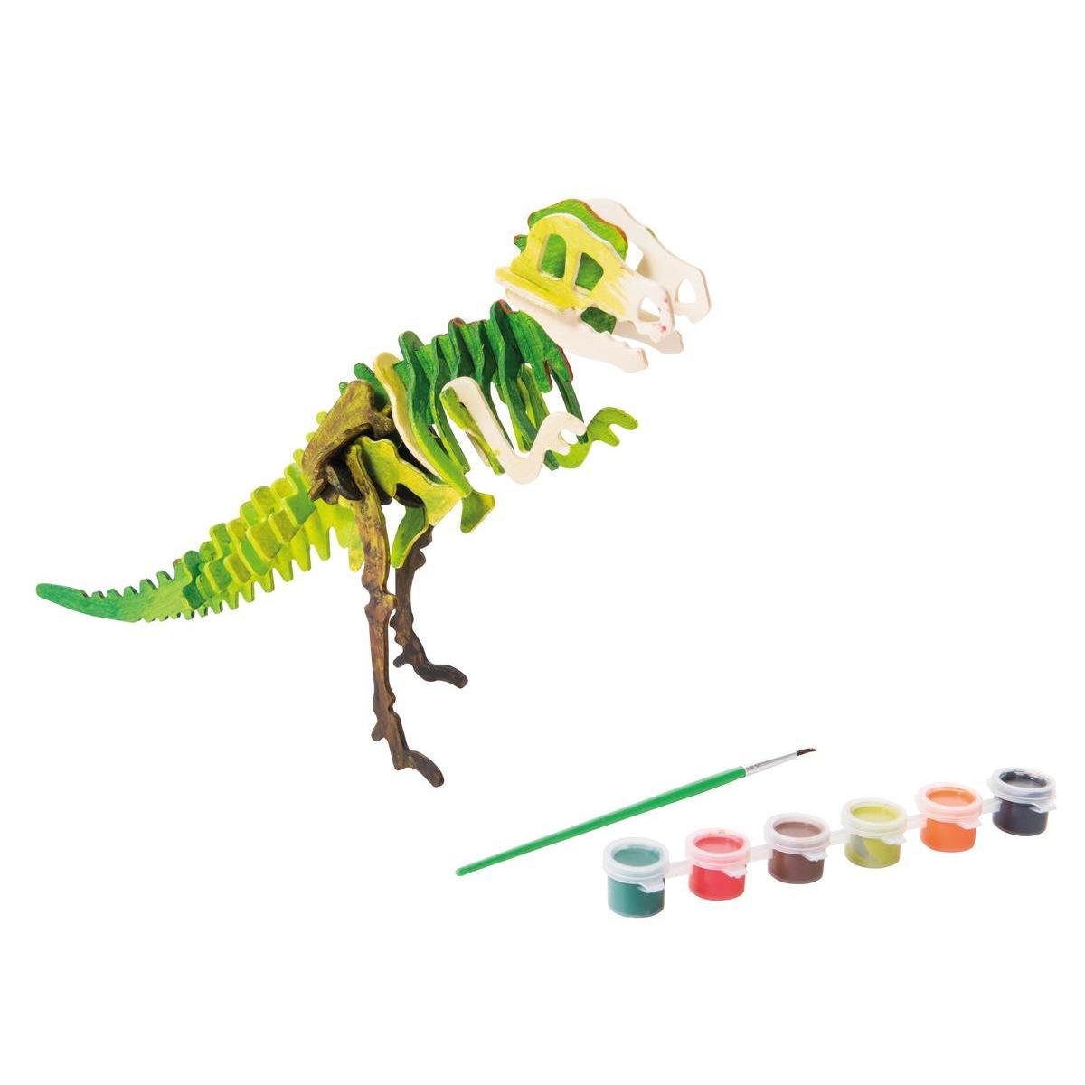 Maquette dinosaure à peindre - 26,5 x 27,5 x H 66 cm - Beige
