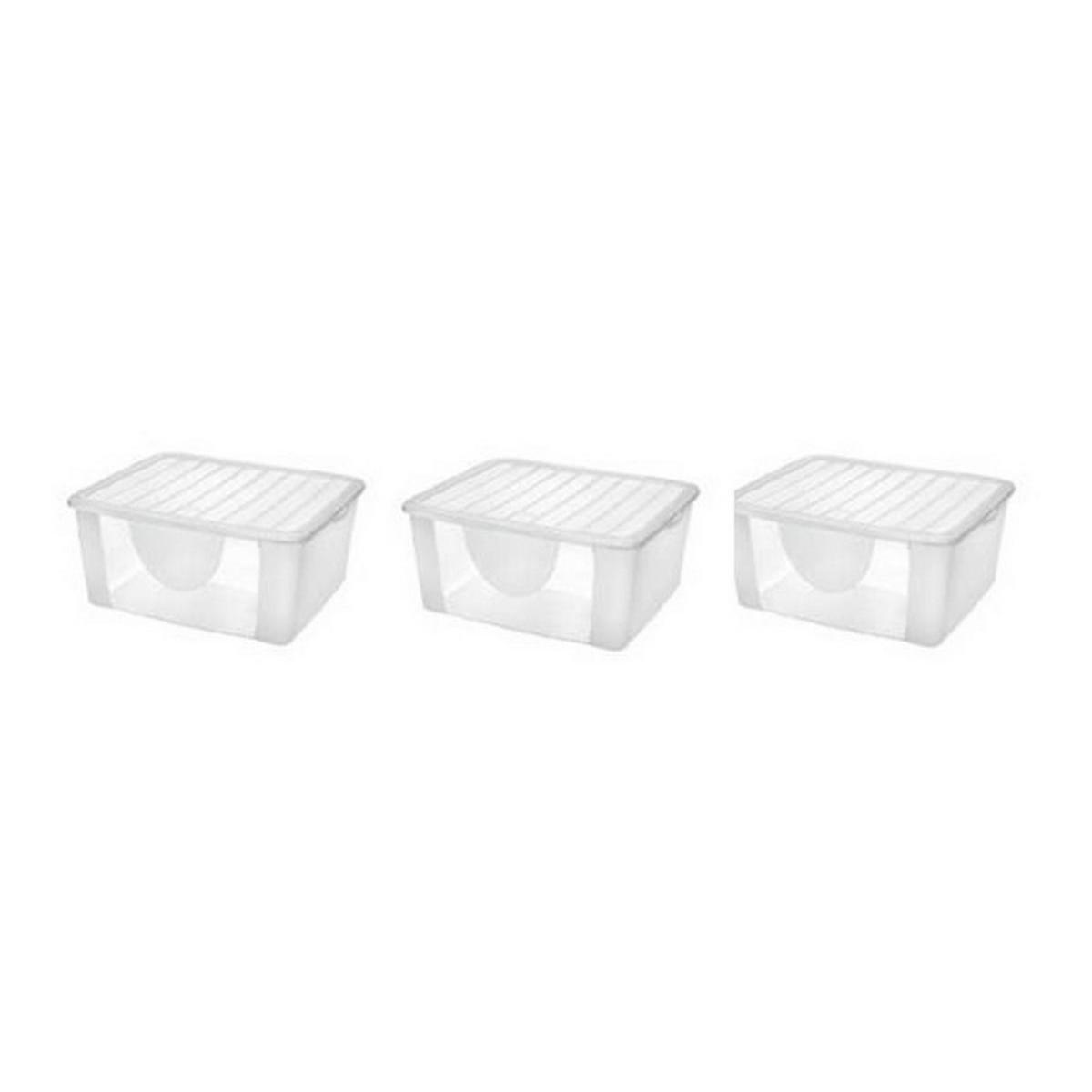 3 boîtes dodo - Plastique - 36 x 26,4 x H 14,2 cm - Blanc