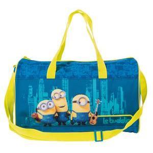 Sac à bandoulière Minions - Polyester - 22 x 16 x H 38 cm - Bleu et jaune