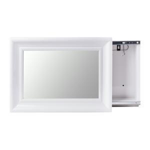 Armoire miroir - Paulownia et verre - 34 x 22 cm - Blanc