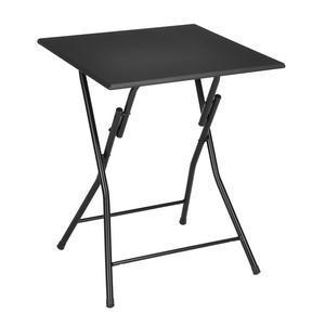 Table pliante - MDF - Métal - 60 x 60 x H 75 cm - Noir