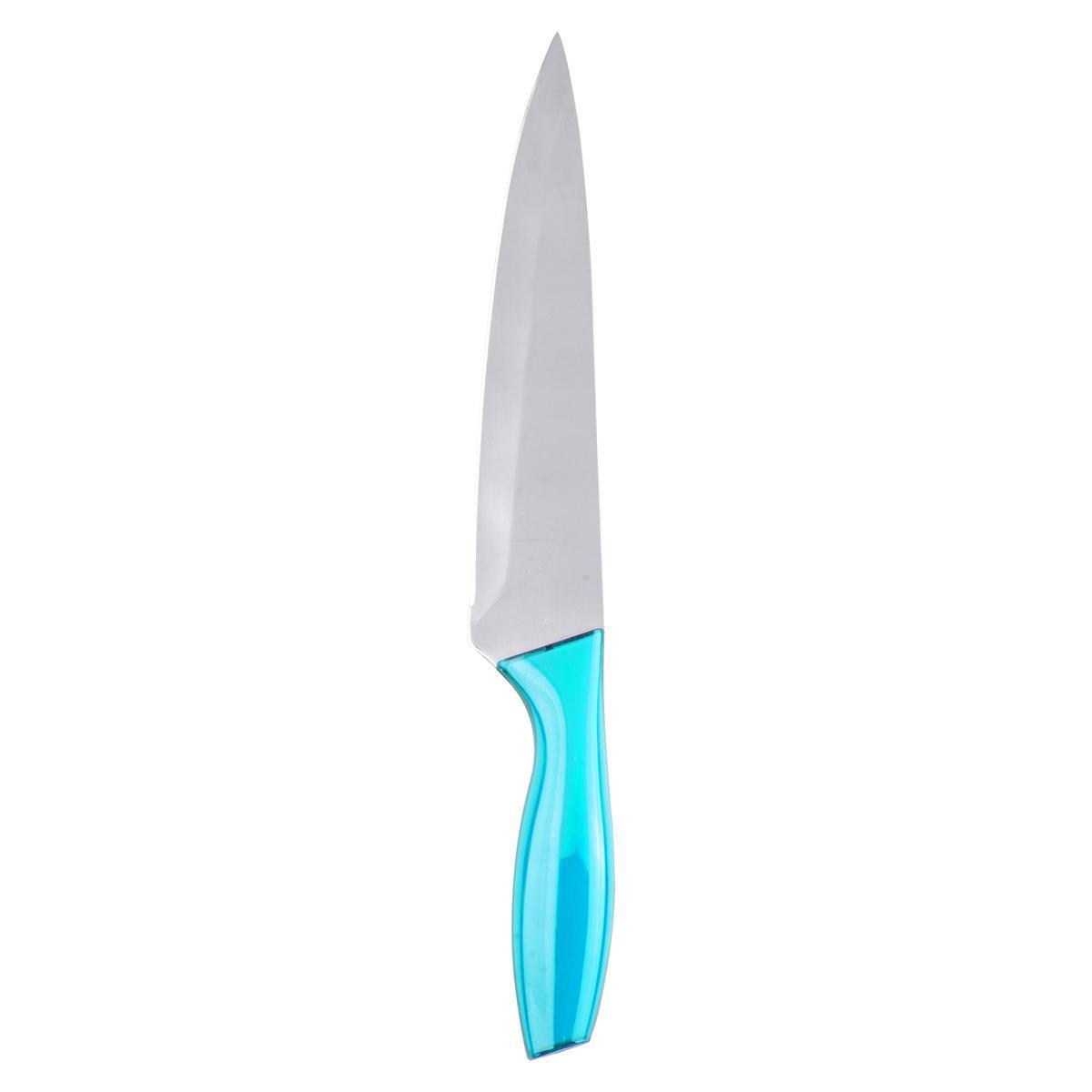 3 couteaux - Plastique et acier inoxydable - Bleu