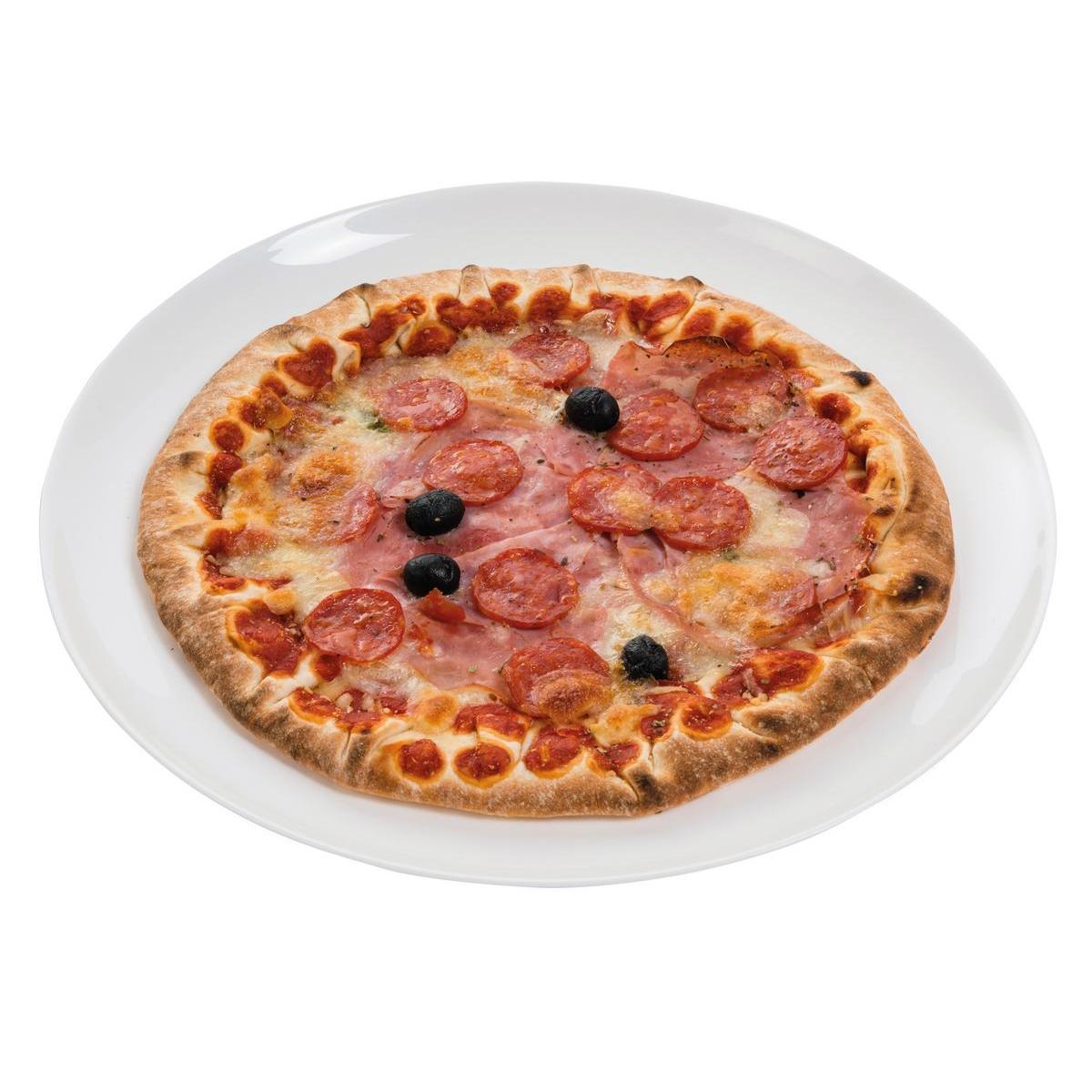 4 assiettes à pizzas - Verre - Ø 32 cm - Blanc