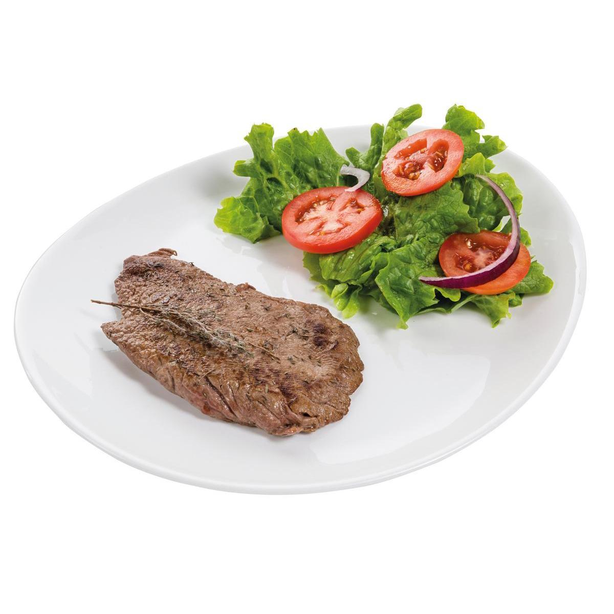 4 assiettes à steaks - Verre - Ø 30 cm - Blanc