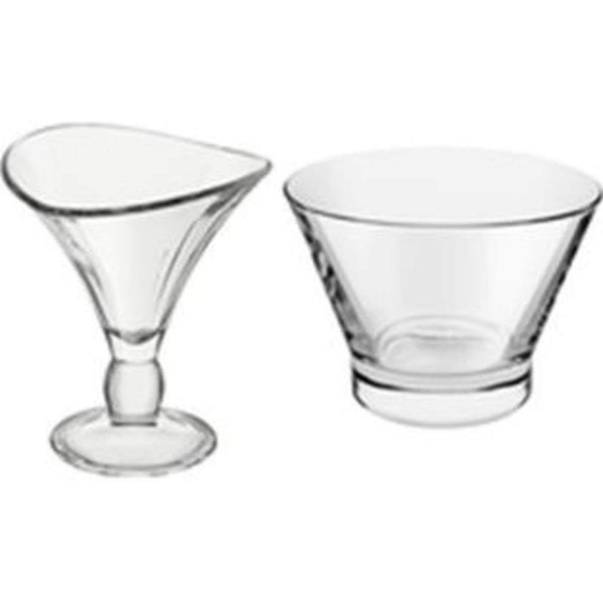 8 coupes à glace - Verre - 25 cl - Transparent