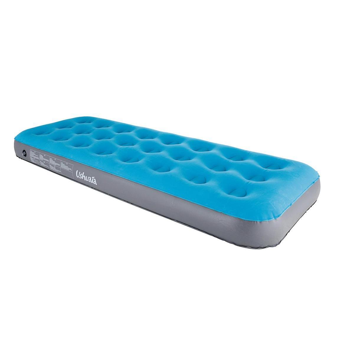 Matelas gonflable 1 personne - PVC - 185 x 74 cm - Bleu turquoise