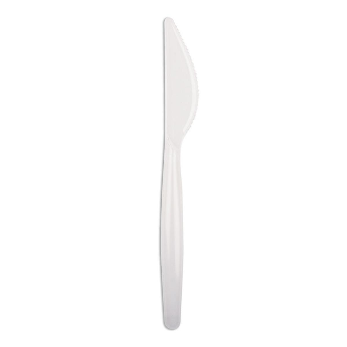 20 couteaux Easy - Plastique - 18,5 cm - Transparent