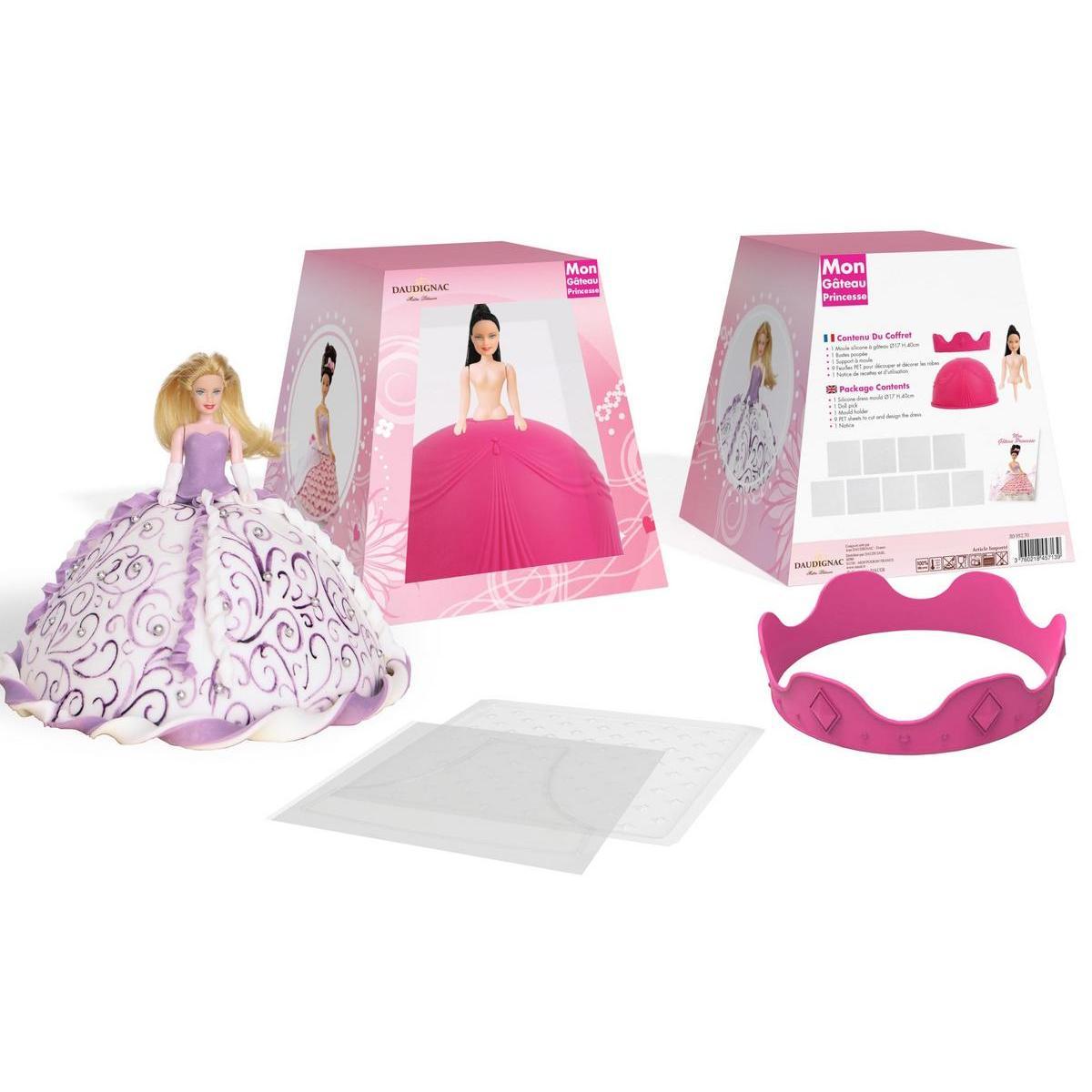 Kit gâteau princesse 3D - Silicone - 20 cm - Marron