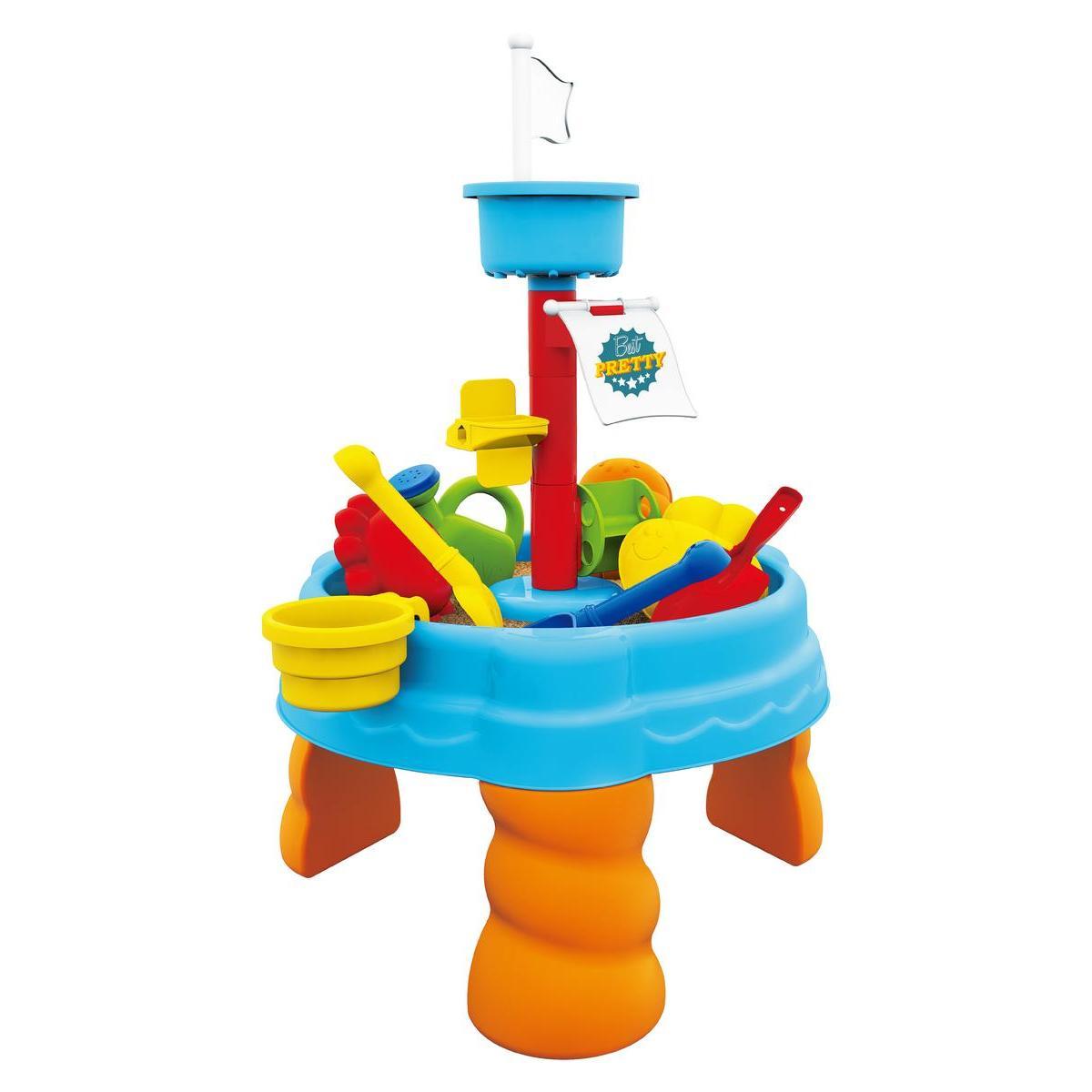 Table de jeux + 12 accessoires de plage - Polypropylène - Multicolore