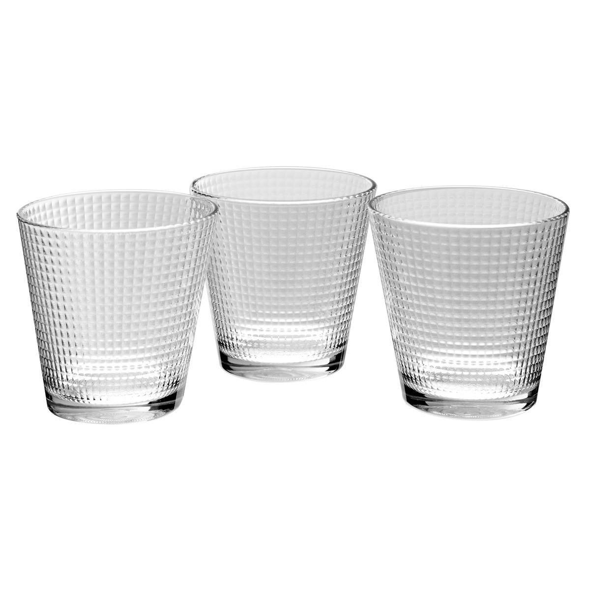 3 verres - Verre - 25 cl - Transparent