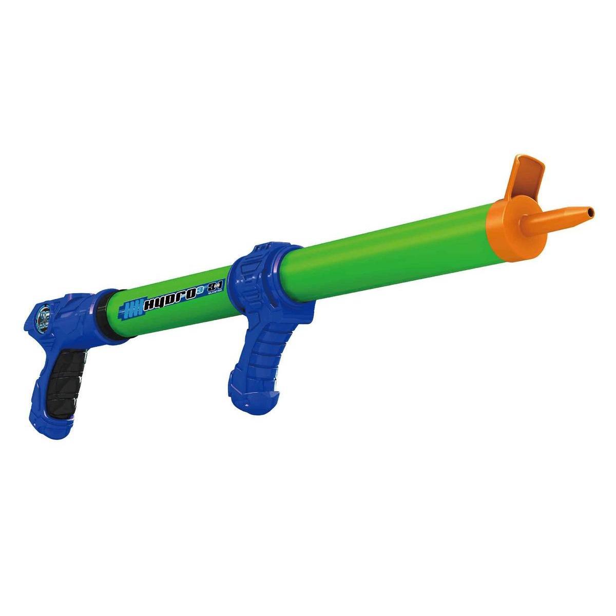 Pistolet à eau 2 en 1 + 80 ballons - Plastique - 5 x 63 x 14,5 cm - Vert et bleu