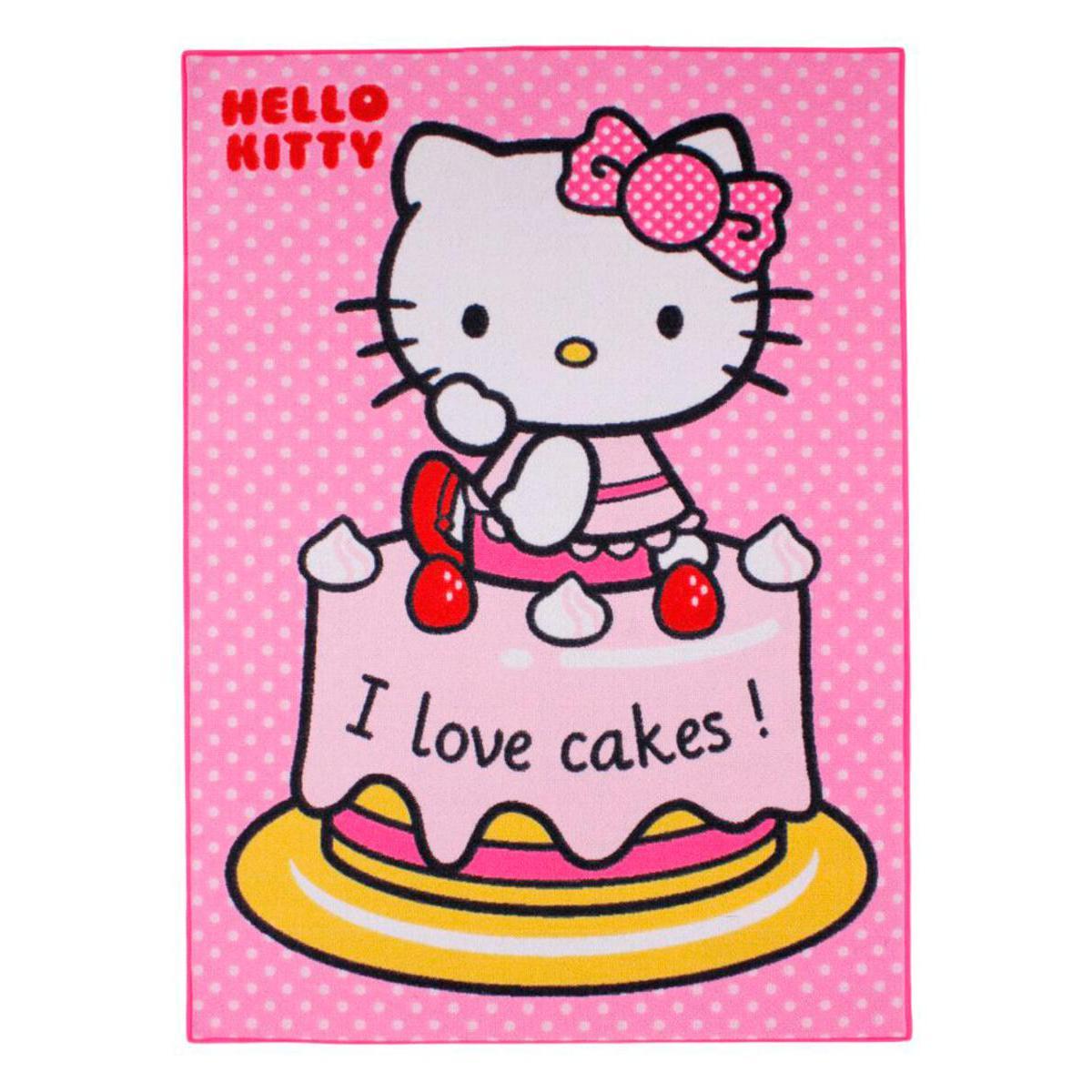 Tapis Hello Kitty - Polyamide - 95 x 133 cm - Multicolore