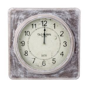 Horloge carée - MDF - 40 x 40 cm - Gris