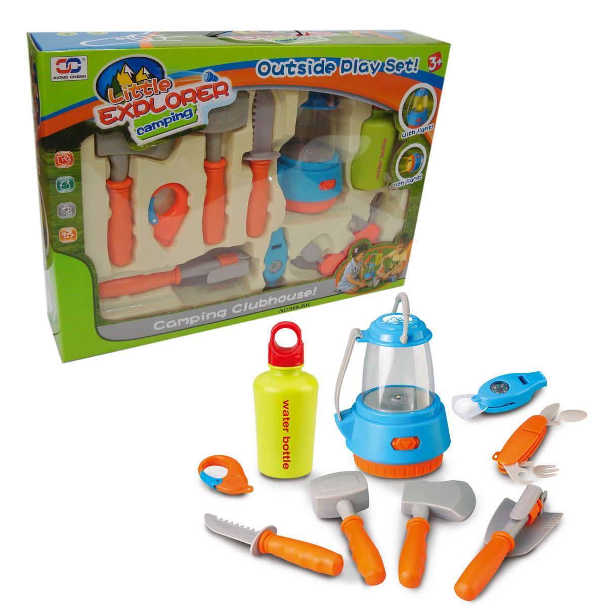 Kit de jeux camping - Plastique - 44 x 32 x H 10 cm - Multicolore