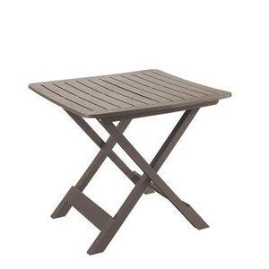Table pliante imitation bois - 79 x H 70 x 72 cm - Marron taupe