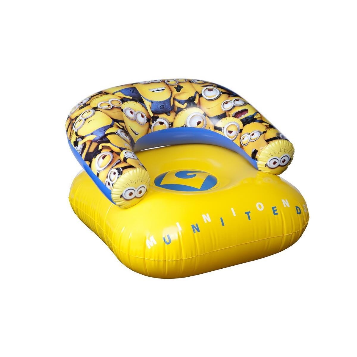 Fauteuil gonflable Minions - PVC - 60 x 50 x H 38 cm - Multicolore