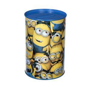 Tirelire Minions - Étain - Ø 10 x H 15 cm - Multicolore