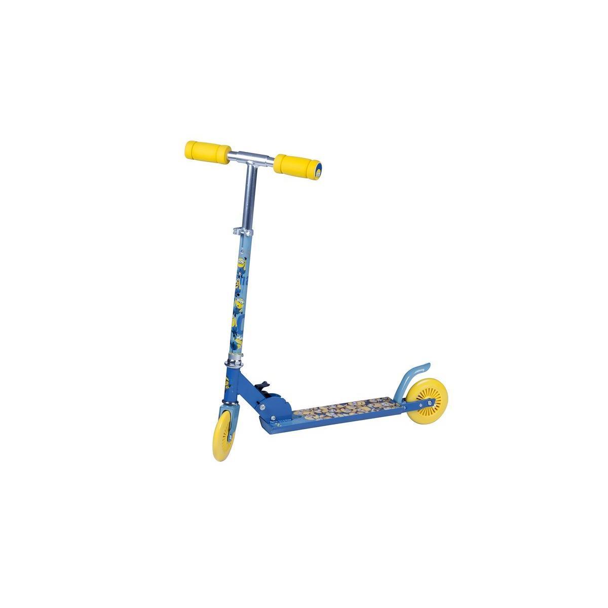 Trottinette Minions - Aluminium et acier - 66 x 12 x H 80 cm - Multicolore