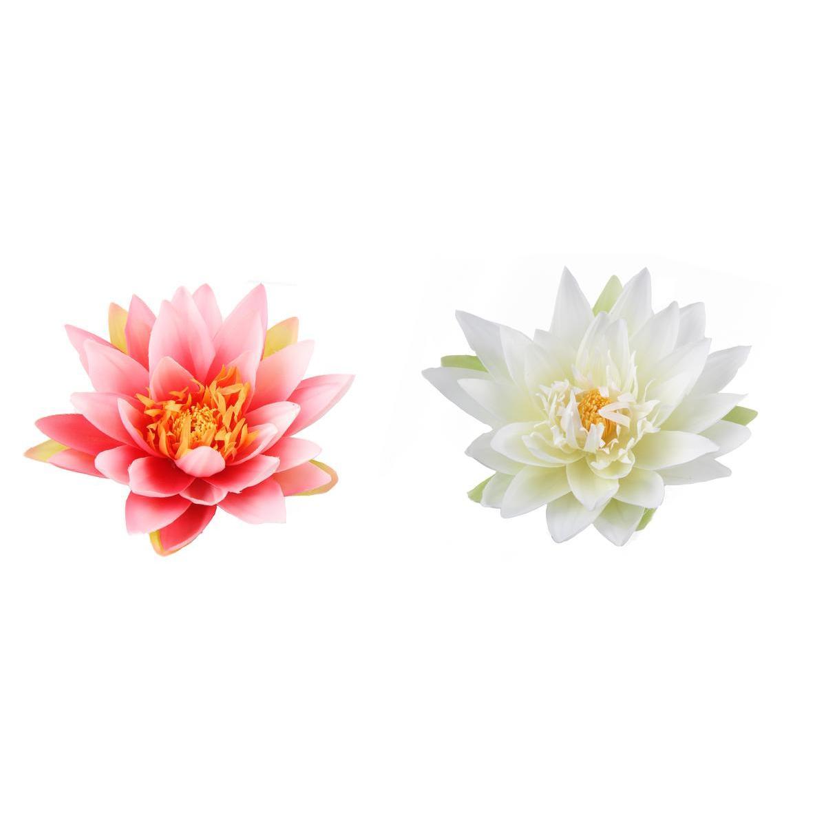 Lotus flottant - Plastique - Ø 13 cm - Différents coloris