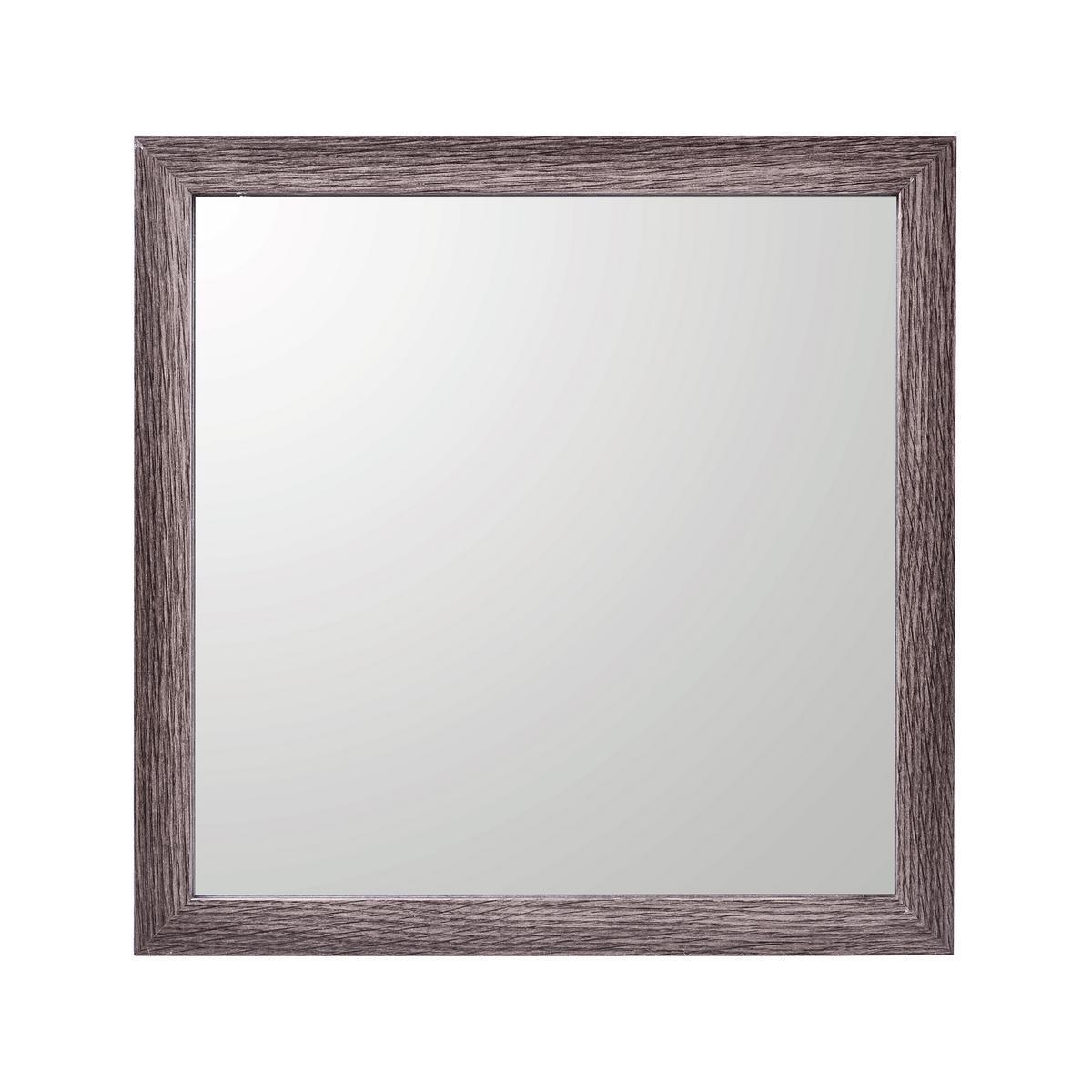 Miroir - MDF et verre - 33.8 x 33.8 x 1.5 cm - Argent