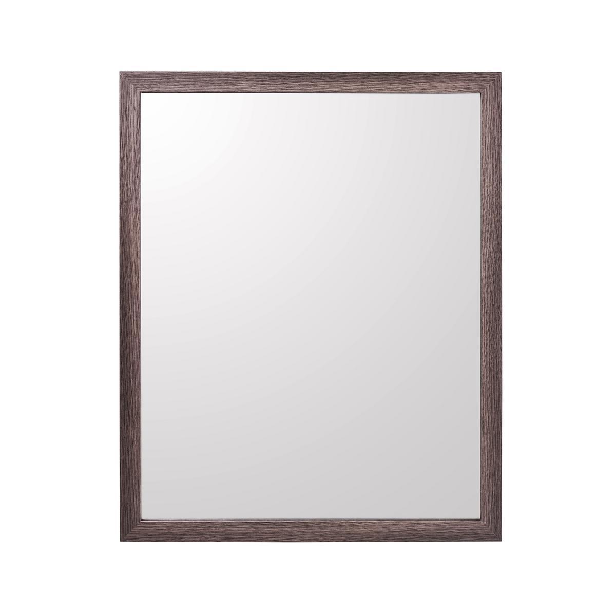 Miroir - MDF et verre - 43.8 x 53.8 x 1.5 cm - Chêne foncé
