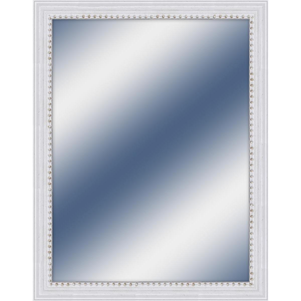 Miroir - MDF et verre - 30 x 40 cm - Blanc