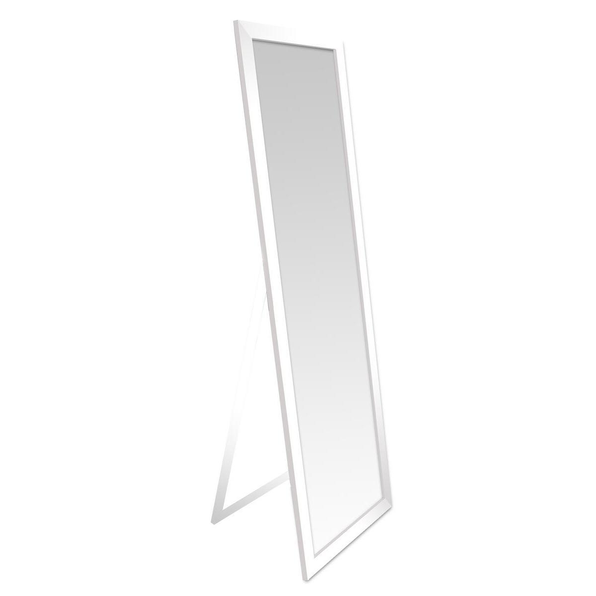 Miroir chevalet - MDF et verre - 38 x 140 cm - Blanc