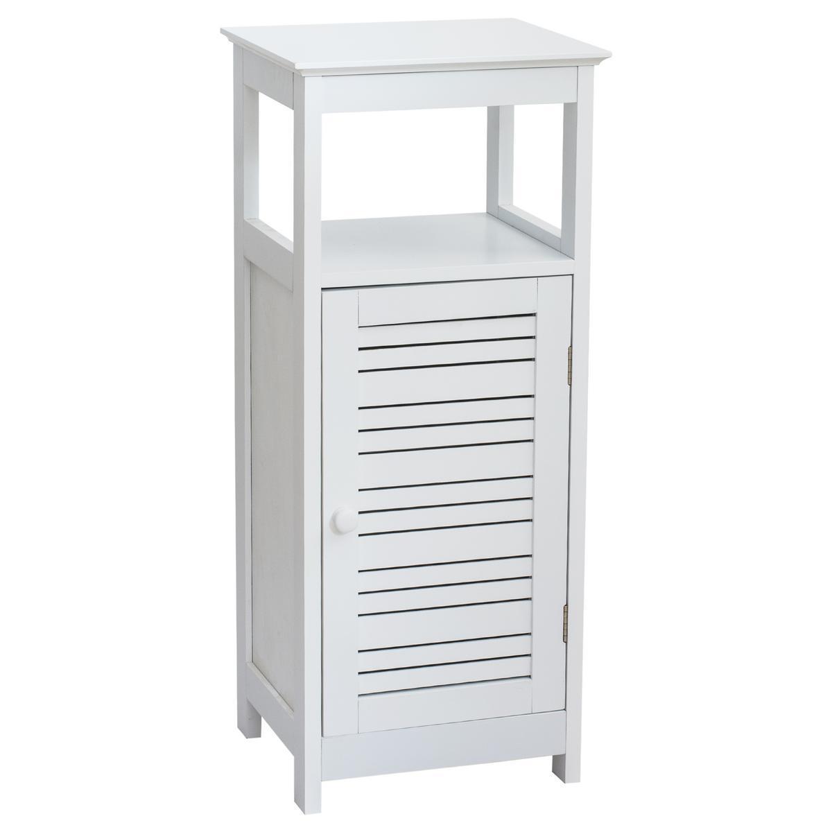 Meuble de rangement - MDF - 35 x 30 x H 82 cm - Blanc