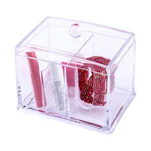 Boîte de rangement de cosmétiques - Plastique - 15 x 11 x H 13 cm - Transparent