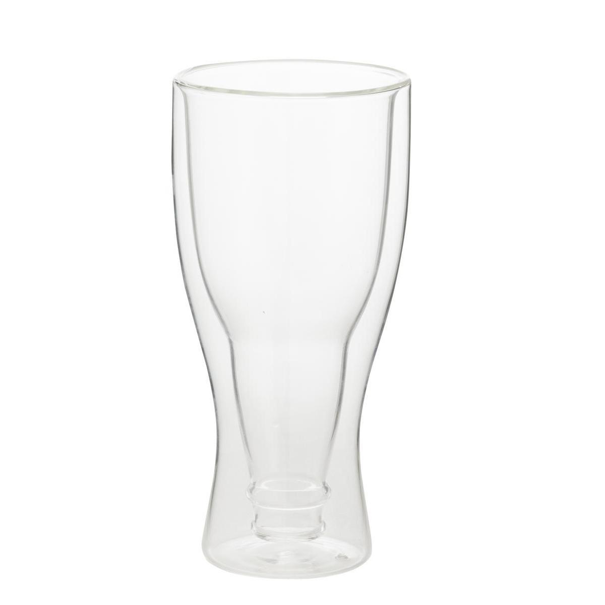 2 Verres à bière double paroi - Verre - 30 CL - Blanc