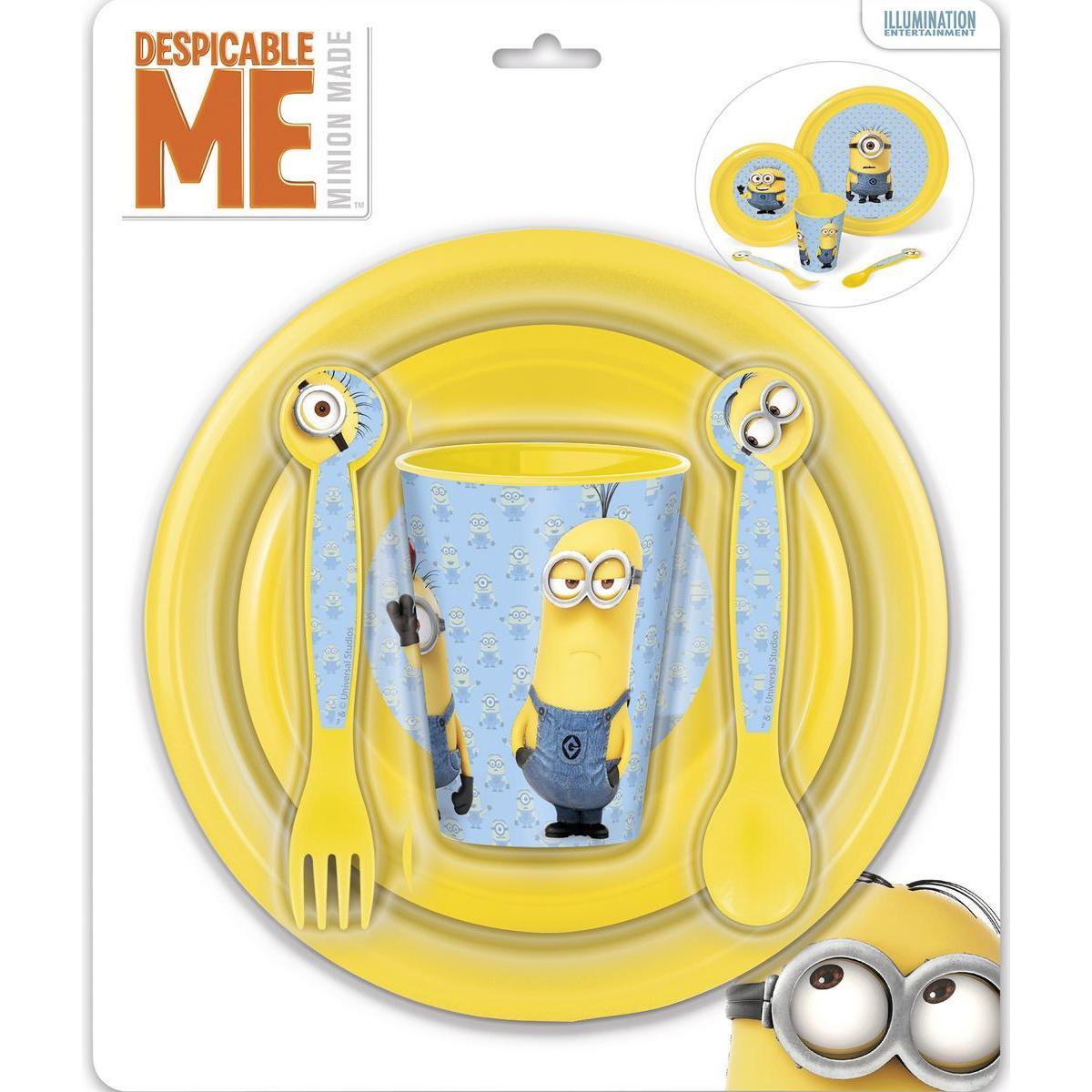 Ensemble pique nique 5 pièces Minions - Polypropylène - Multicolore