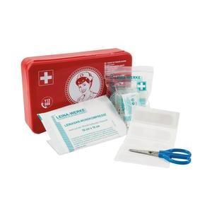 Coffret de premiers secours - Plastique - 22 x 13.5 x H 5 cm - Rouge