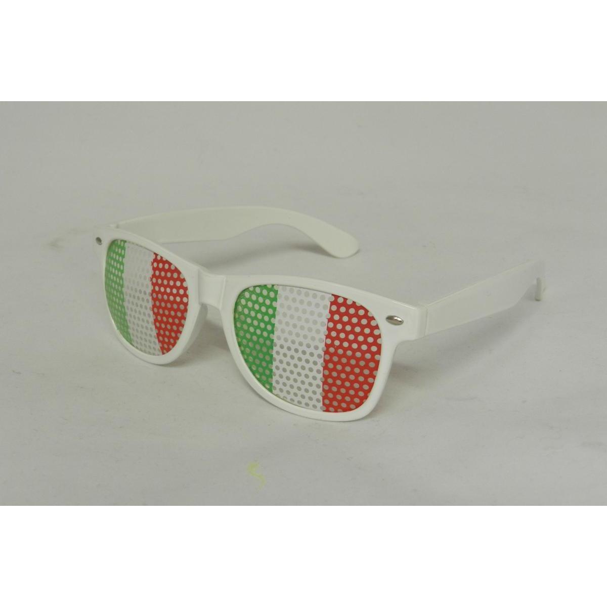 Lunettes supporter de l'Italie - 15 x 14.4 x 6.6 cm - Vert, blanc, rouge
