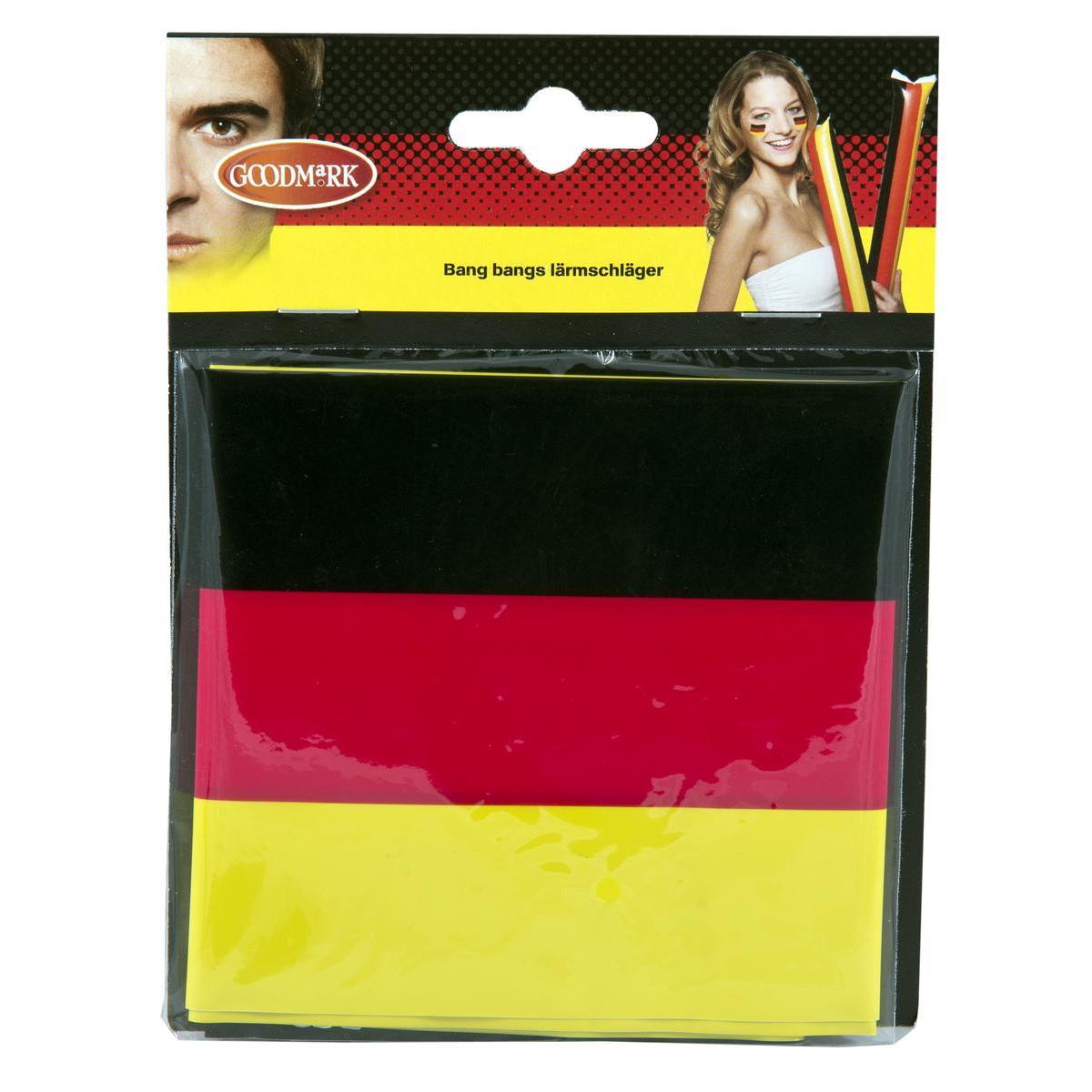 2 clap-clap supporter de l'Allemagne - 25 x 56 x 20 cm - Noir, jaune, rouge