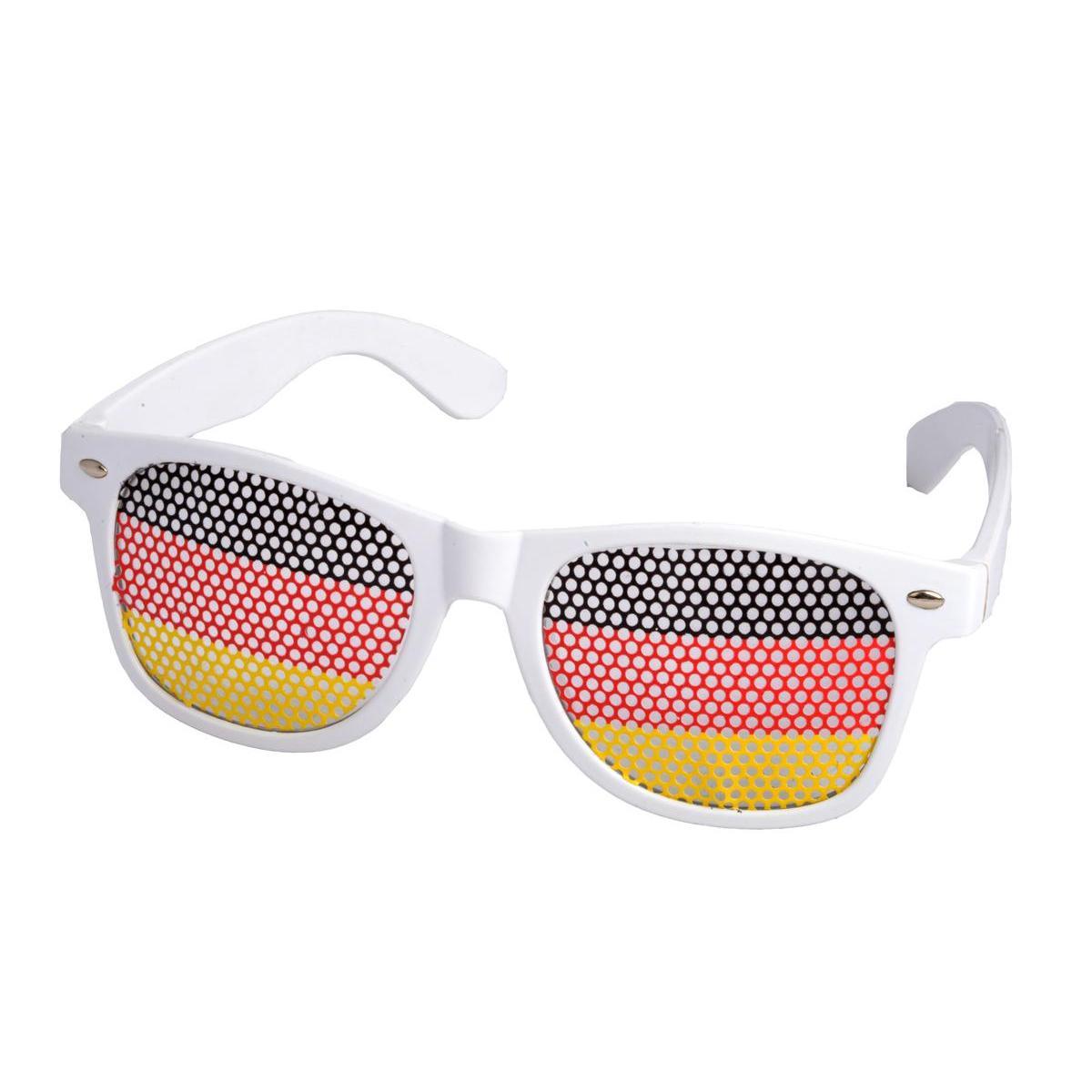 Lunettes supporter de l'Allemagne - 15 x 14.4 x 6.6 cm - Noir, rouge, jaune, blanc