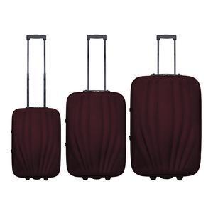 Valise souple 2 roues 55 cm - Polyester et EVA - 37 x 18 x H 55 cm - Bordeaux