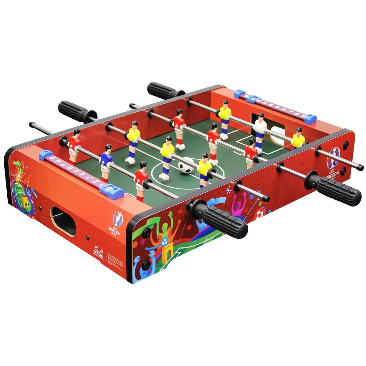 Baby-foot de table euro 2016 - MDF et Polypropylène et Métal et PVC - 51 x 31 x 9.5 cm - Multicolore