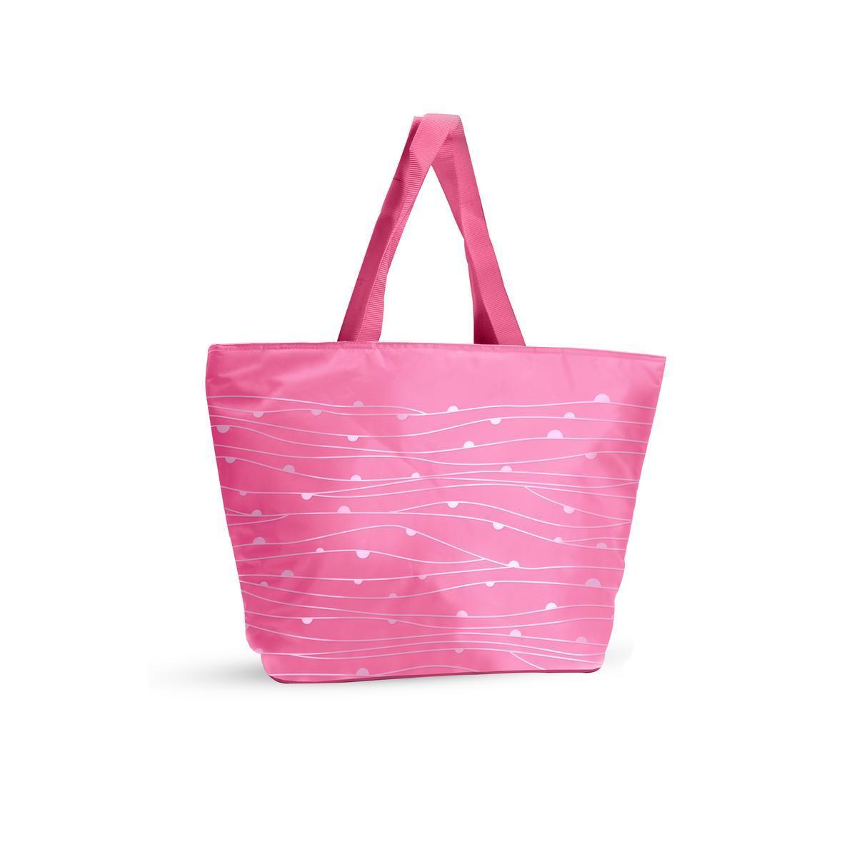 Sac isotherme - Polyester et polyéthylène - 34 x 20 x H 35 cm - Vert ou rose